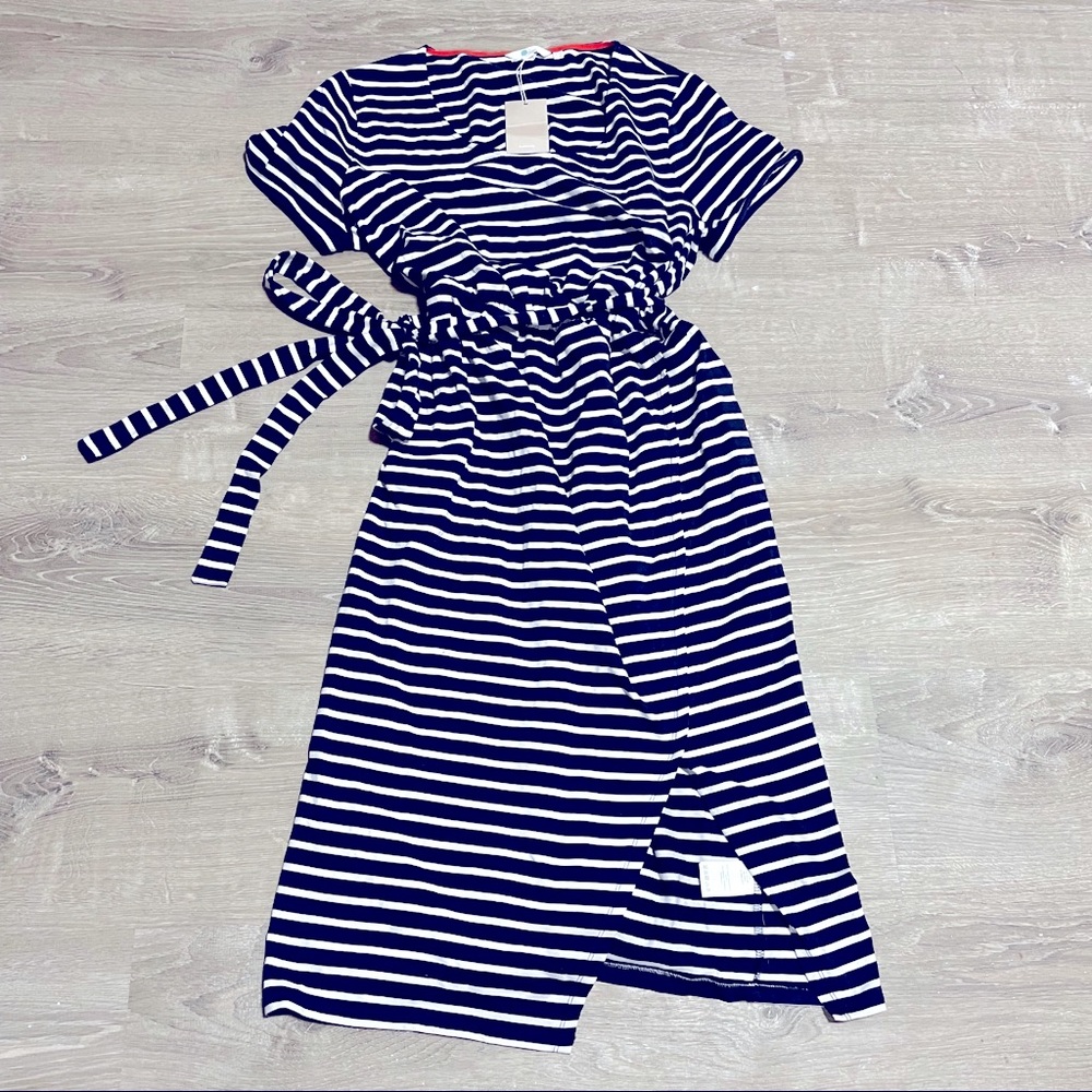 NWT Boden Striped Midi Dress Size 18